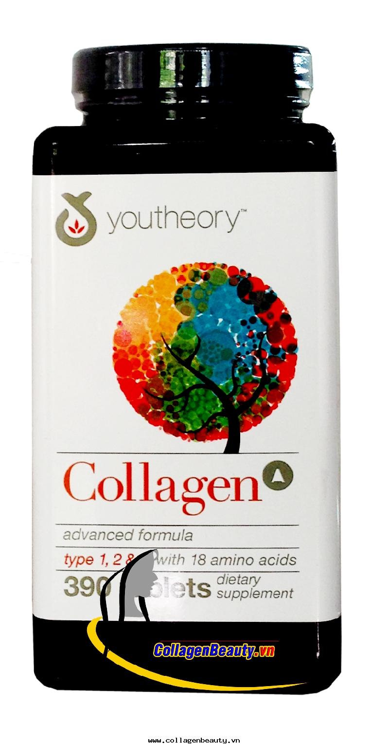 Viên uống Collagen youtheory 390 viên của Mỹ Advanced Formula - Mang Đến Sự Trẻ Đẹp Hoàn Mỹ Cho Làn Da.