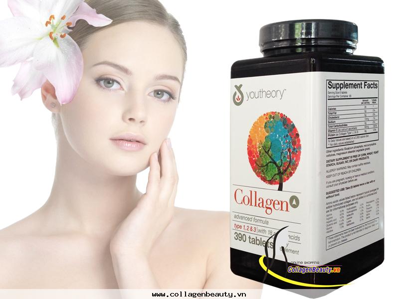 Viên uống Collagen youtheory 390 viên của Mỹ Advanced Formula - Mang Đến Sự Trẻ Đẹp Hoàn Mỹ Cho Làn Da.
