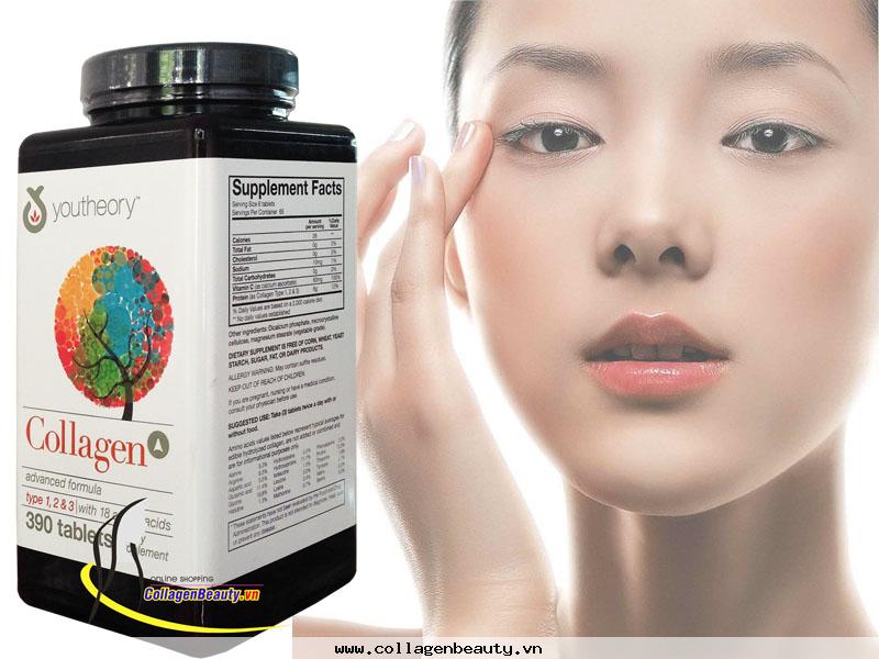 Viên uống Collagen youtheory 390 viên của Mỹ Advanced Formula - Mang Đến Sự Trẻ Đẹp Hoàn Mỹ Cho Làn Da.