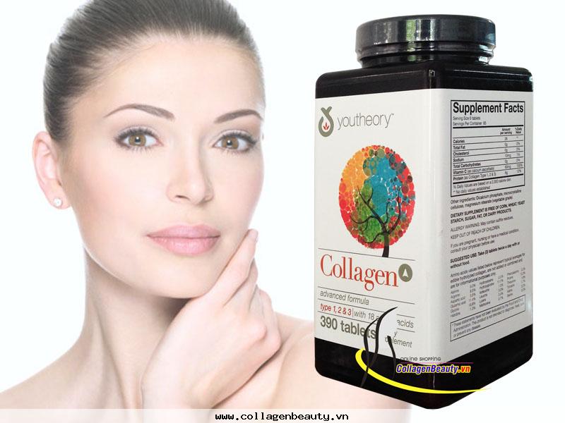 Viên uống Collagen youtheory 390 viên của Mỹ Advanced Formula - Mang Đến Sự Trẻ Đẹp Hoàn Mỹ Cho Làn Da.
