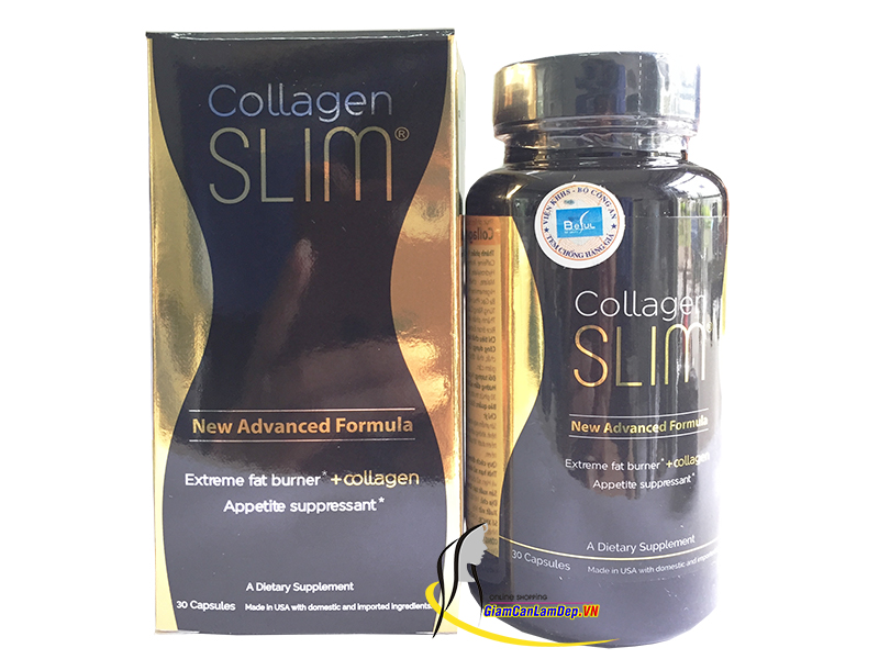 Collagen Slim USA -  Viên uống giảm cân Kỳ Duyên 30 Viên Hàng Công Ty Dành Cho Người Thừa Cân Béo Phì