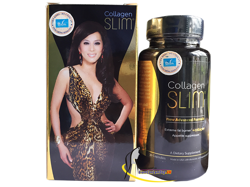 Collagen Slim USA -  Viên uống giảm cân Kỳ Duyên 30 Viên Hàng Công Ty Dành Cho Người Thừa Cân Béo Phì