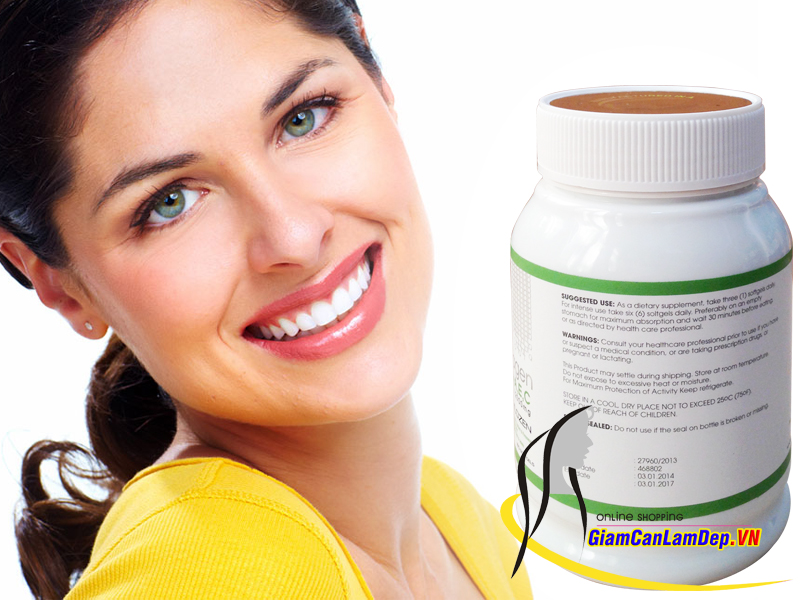 Viên uống bổ sung Collagen +AEC 12000mg Ahlozen 180 viên nhập khẩu chính hãng từ Mỹ