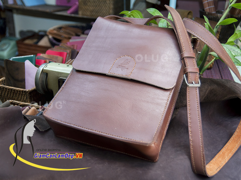 Túi Da Đeo Chéo - Đựng Giấy, Hồ Sơ A4 Handmade Olug Mã SP 966