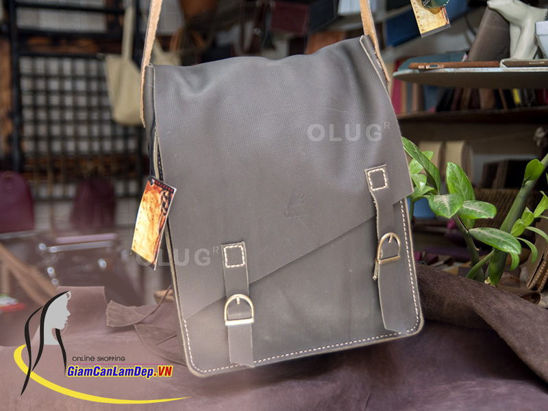 Túi Da Dành Cho Nam - Túi Da Đựng Laptop Handmade Olug Mã SP 962