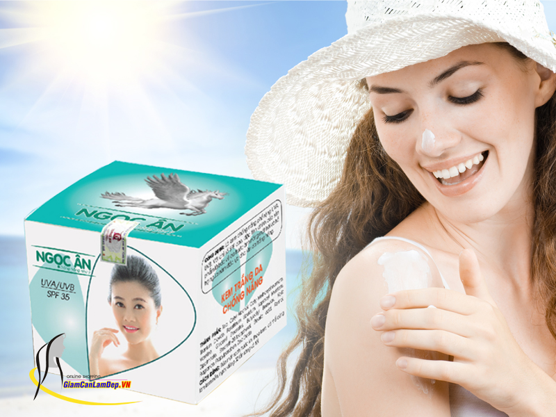 Kem Dưỡng Trắng Da, Chống Nắng 8gr Của Mỹ Phẩm Ngọc Ân (COD: 23)