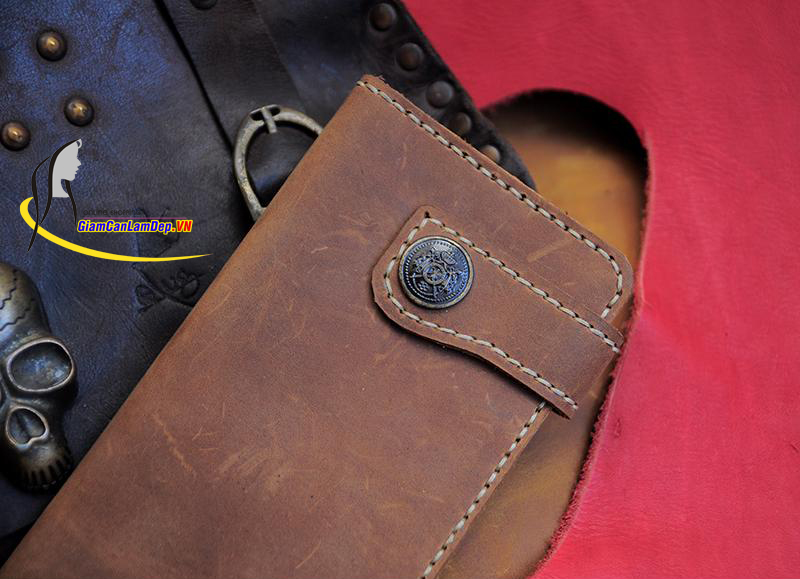 Ví Da Nữ Cầm Tay Handmade Olug Làm Bằng Da Thật 100% Nhiều Màu Sắc Mã SP 893