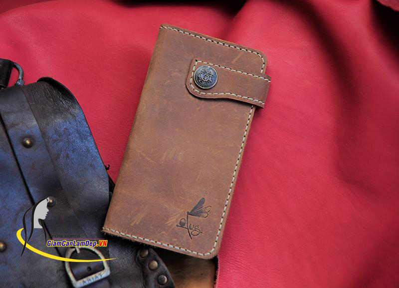 Ví Da Nữ Cầm Tay Handmade Olug Làm Bằng Da Thật 100% Nhiều Màu Sắc Mã SP 893