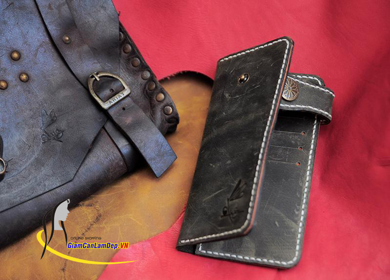 Ví Da Nữ Cầm Tay Handmade Olug Làm Bằng Da Thật 100% Nhiều Màu Sắc Mã SP 893