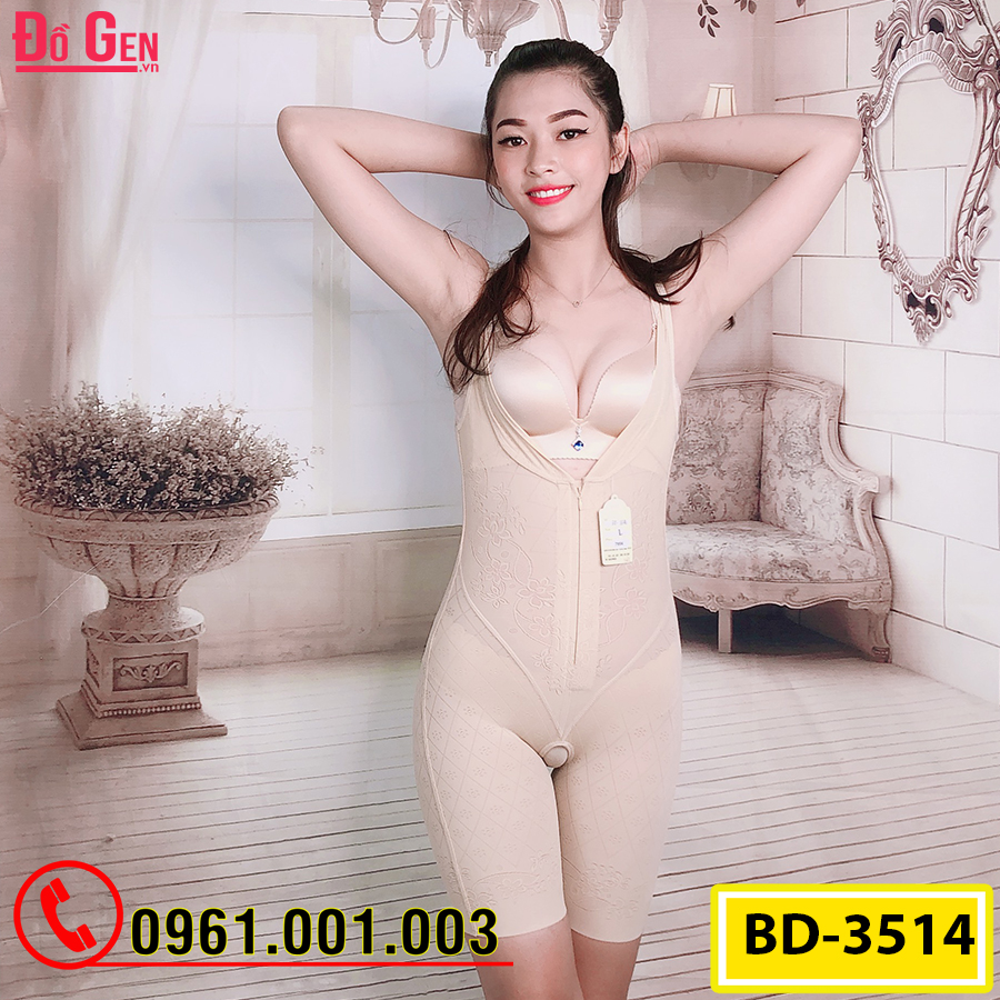 Bộ Đồ Lót Định Hình Liền Thân Thu Gọn Vòng Eo (Cod: BD-3514)