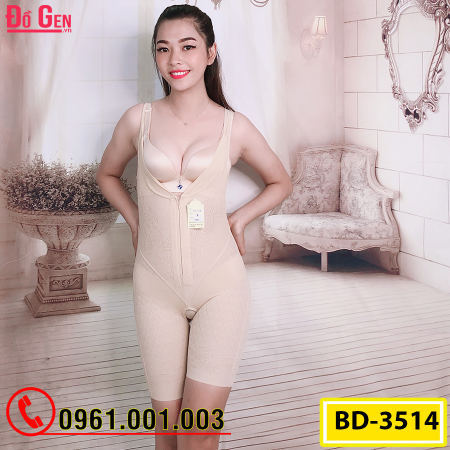 Bộ Đồ Lót Định Hình Liền Thân Thu Gọn Vòng Eo (Cod: BD-3514)