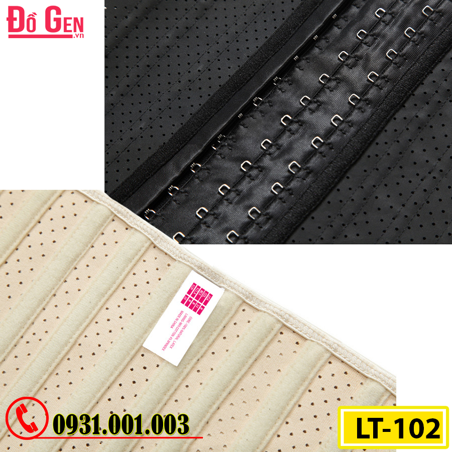 Gen Nịt Bụng Cao Cấp Cao Su Non Latex 25 Xương Thép 25cm Thon Eo Phẳng Bụng(Cod: LT-102)