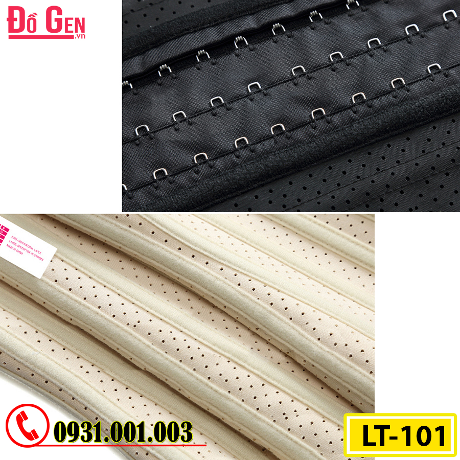 Gen Nịt Bụng Cao Su Non Latex 25 Xương Thép 30cm - Định Hình Mỡ Bụng Sau Sinh (Cod: LT-101)