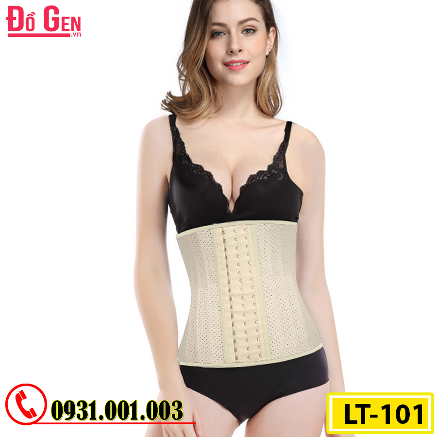 Gen Nịt Bụng Cao Su Non Latex 25 Xương Thép 30cm - Định Hình Mỡ Bụng Sau Sinh (Cod: LT-101)