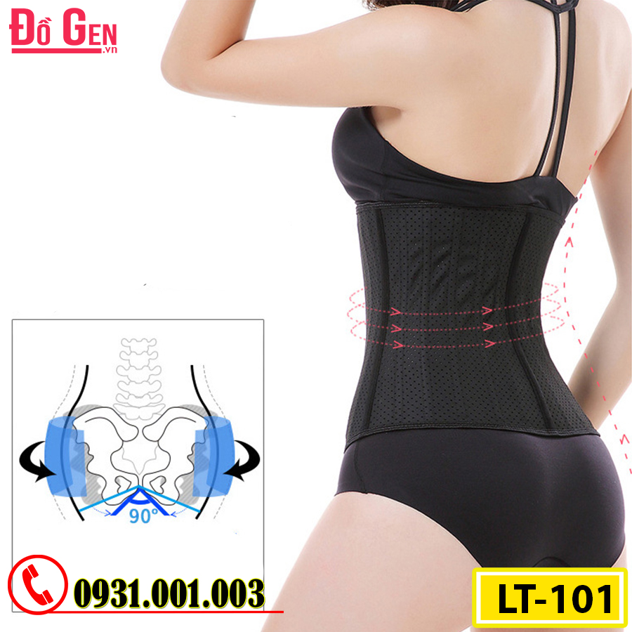 Gen Nịt Bụng Cao Su Non Latex 25 Xương Thép 30cm - Định Hình Mỡ Bụng Sau Sinh (Cod: LT-101)