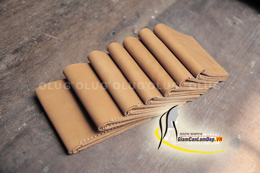 Ví Da Nam Handmade Olug 1068 - Ví Ngang Làm Từ Da Bò Thật