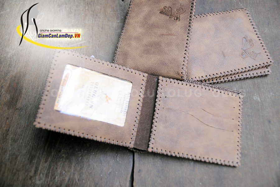 Ví Da Nam Khoá Kéo Kiểu Ngang Handmade Olug 1079