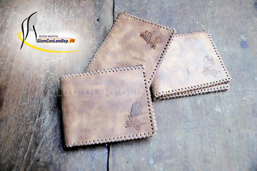Ví Da Nam Khoá Kéo Kiểu Ngang Handmade Olug 1079