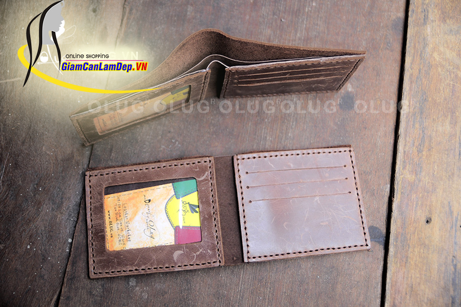 Ví Da Nam Kiểu Ngang Handmade Olug 1072
