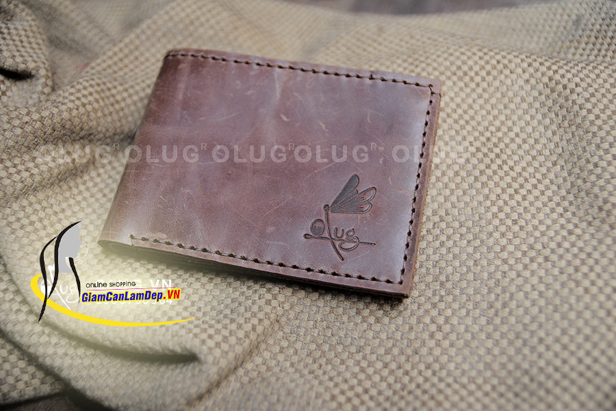 Ví Da Nam Handmade Olug 1073 - Ví Kiểu Ngang