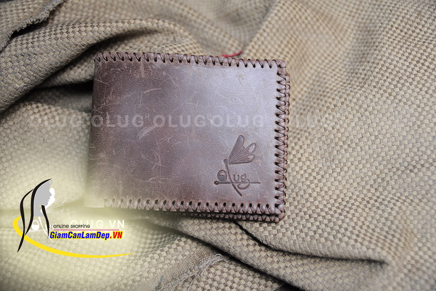 Ví Da Nam Kiểu Ngang Handmade Olug 1071 - Làm Từ Da Bò Thật
