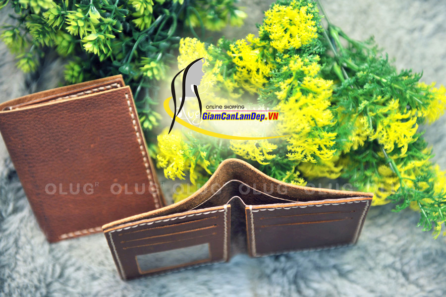 Ví da Nam Handmade Olug 1164 - Kiểu Đứng